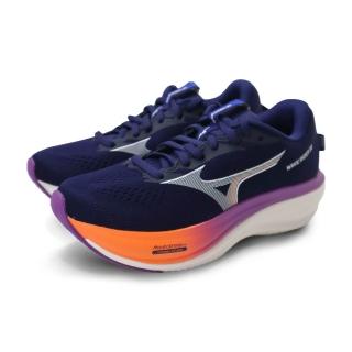 【MIZUNO 美津濃】美津濃 Mizuno WAVE RIDER 30 SW 慢跑鞋 深藍/橘紫 女鞋 J1GW262174 no344