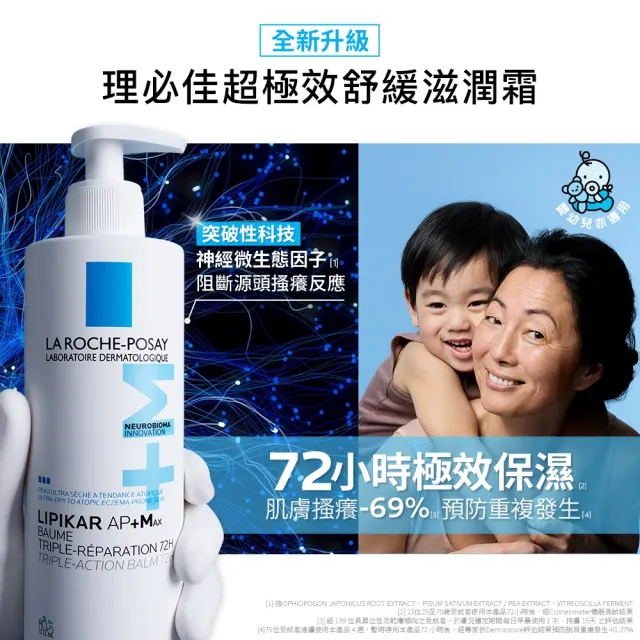 【理膚寶水】乾癢肌保濕舒緩 理必佳超極效舒緩滋潤霜 400ml
