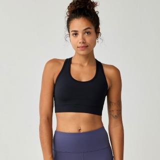 【BROOKS】女運動內衣 Dash 奔跑附罩杯運動內衣 經典黑 (300651001)