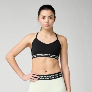 【BROOKS】女運動內衣 PR Elite 附罩杯運動內衣 經典黑/淺黃 (300653028)