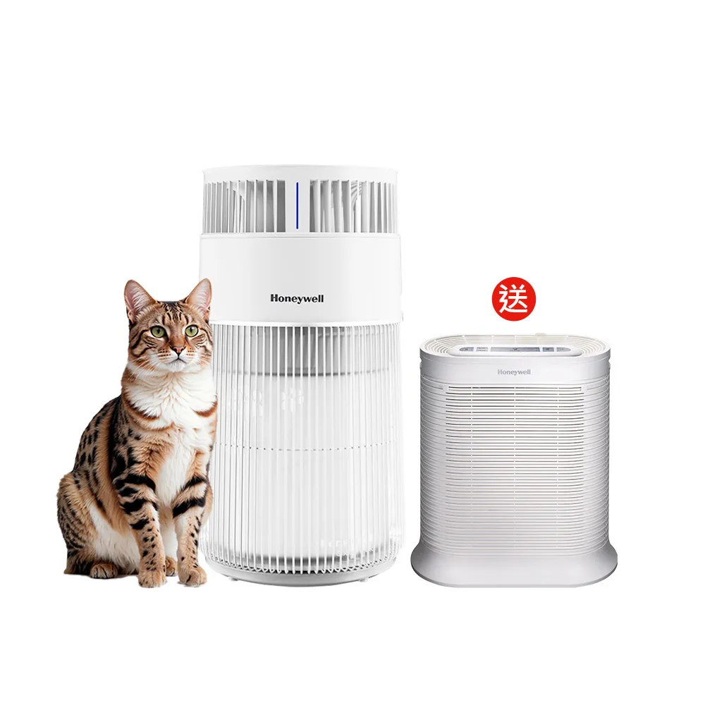 【Honeywell】貓咪UVC殺菌抗敏空氣清淨機 HPA360WTW(適用8-17坪｜喵淨機)