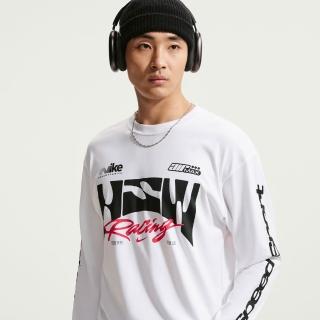 【NIKE 耐吉】長袖上衣 男 寬鬆 AS U NSW TEE LSE LS SWOOSH SPE 白 IM3782-100