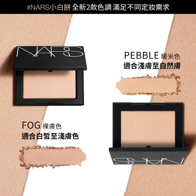 【NARS】官方直營 裸光底妝獨家組(小白餅+小光瓶粉底/裸光蜜粉餅/定妝蜜粉)