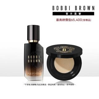 【Bobbi Brown 芭比波朗】冬蟲夏草粉底定妝組(冬蟲夏草緞光精萃粉底液30ml+奢光蜜粉10g)