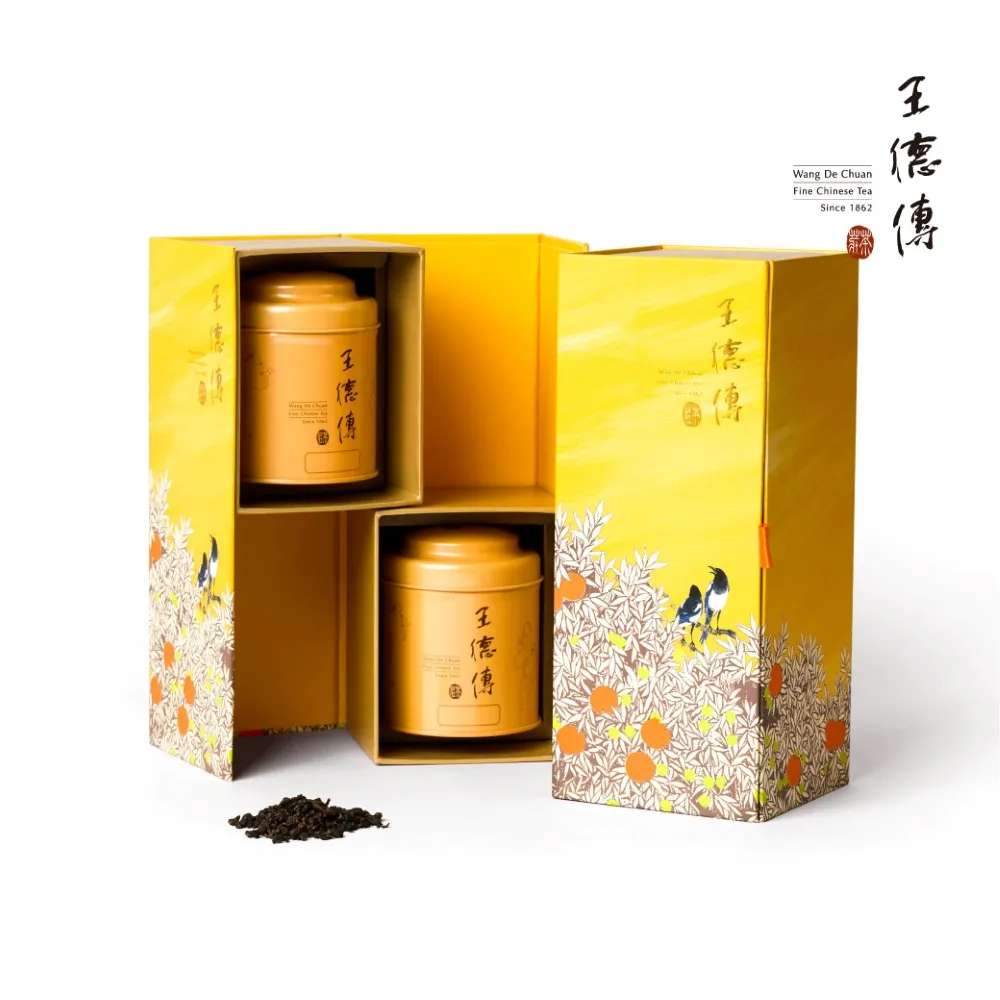 【王德傳】2026德傳光栩雙茶禮盒：阿里山高山金萱100g+蜜香紅烏龍100g(2026年中秋限定禮盒)