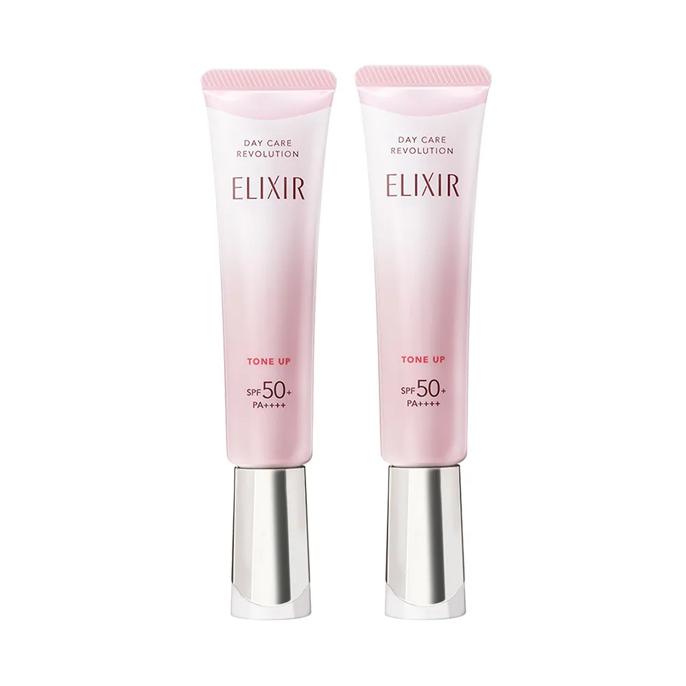 【ELIXIR 怡麗絲爾】膠原亮妍多效美肌乳雙享組(潤色小金管)
