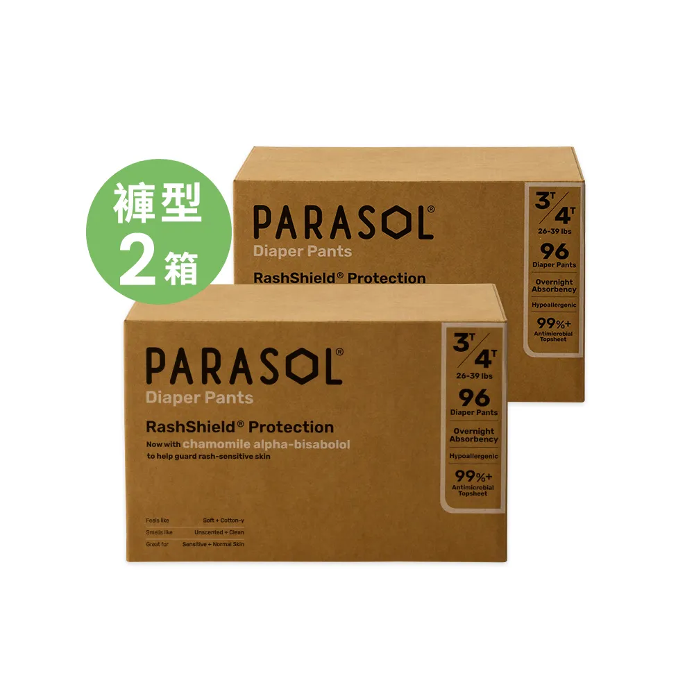 【PARASOL】總代理｜進化版_Clear+Dry 新科技水凝果凍褲 囤貨箱購2箱組 褲型尿布L-XXL(2包/箱)