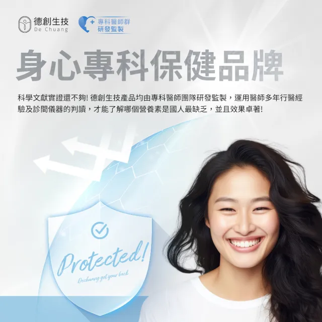 【De Chuang 德創生技】甘胺酸鎂 素食膠囊 甘胺酸螯合鎂 超高吸收率 不腹瀉 (30粒輕巧隨身包) 5入組