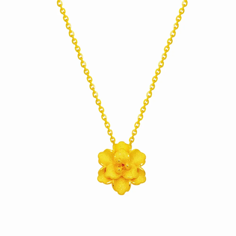 【今生金飾】百花爭妍項鍊(黃金項鍊)
