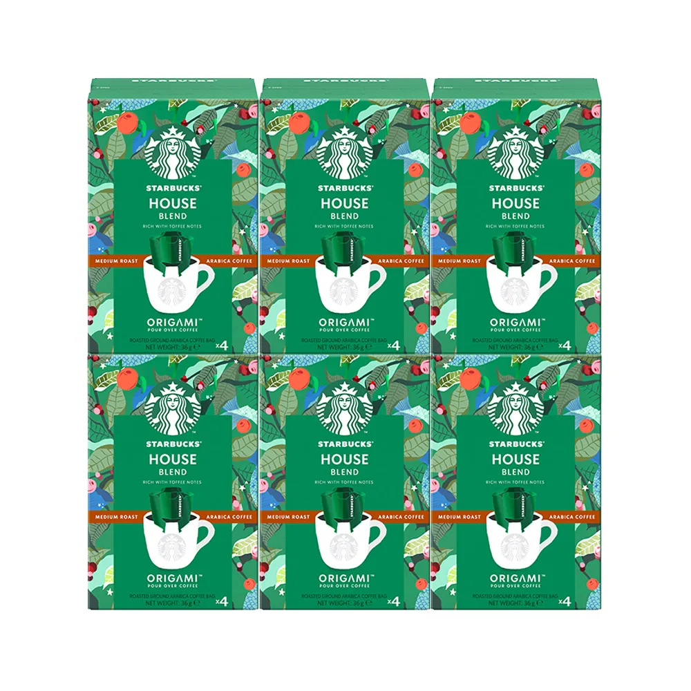 【STARBUCKS 星巴克】家常濾掛咖啡4入X6盒(共24入)