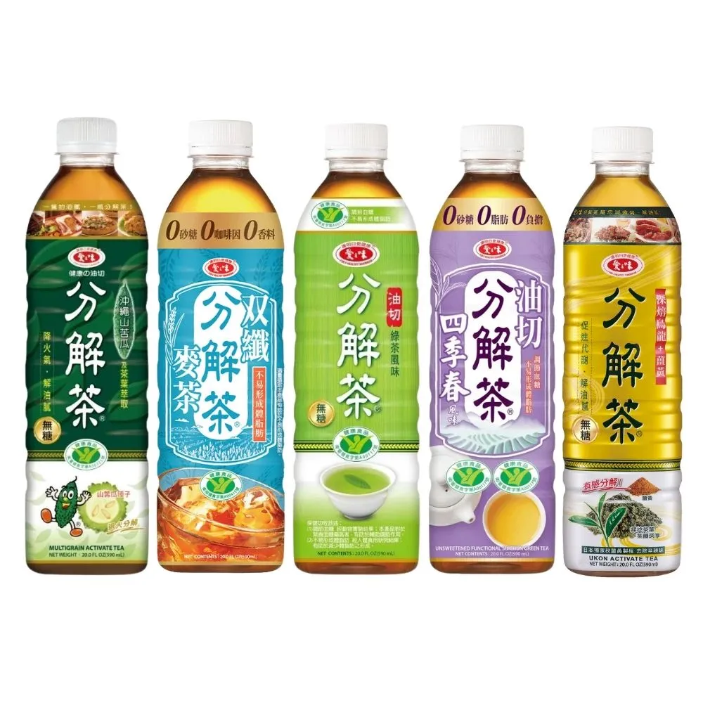 【愛之味】油切分解茶590mlx24入/箱(國家健康食品認證 TQF微笑標章)