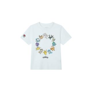 【GIORDANO 佐丹奴】童裝寶可夢印花短袖T恤 Pokemon系列(02 皎白)