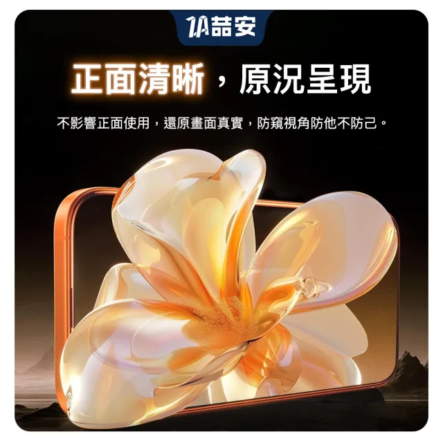 【ZA 喆安】防窺鋼化玻璃螢幕手機保護貼膜i18/17/16/15/14/13/12/11/Xr Duo/Plus/Pro/Pro Max 適用iPhone