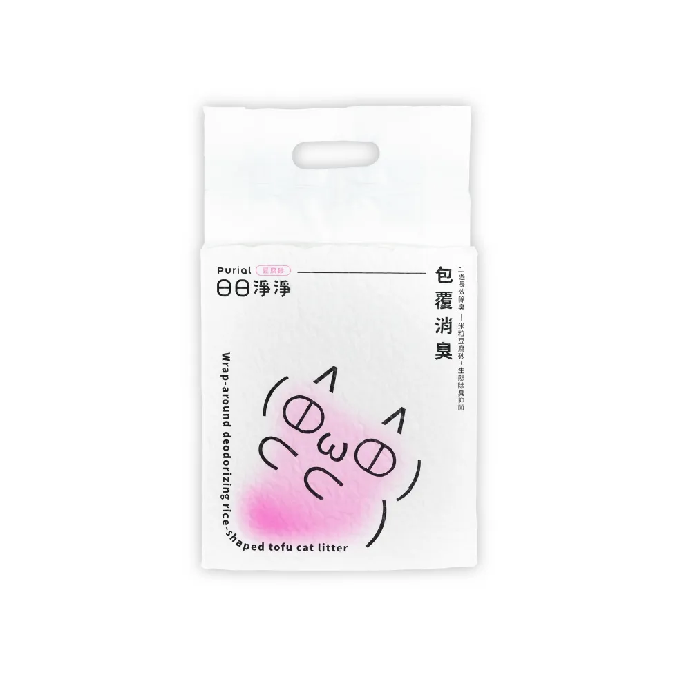 【Purial 日日淨淨】米粒型消臭豆腐砂2.4kg 六入組(貓砂盆清潔 混和砂 豆腐砂 條砂 除臭貓砂)