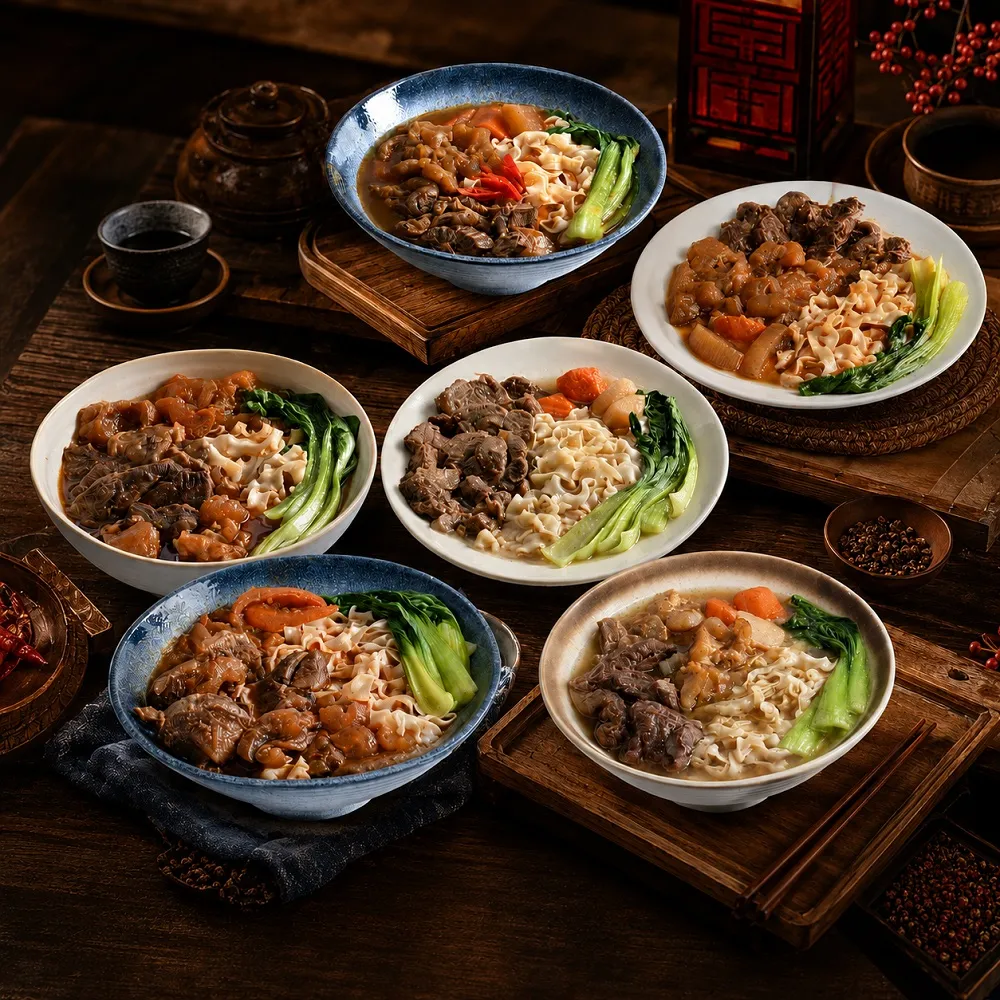 【藍海饌】冠軍牛肉麵2入/盒x4 (共8入 清燉/紅燒/番茄/麻辣 常溫料理包)