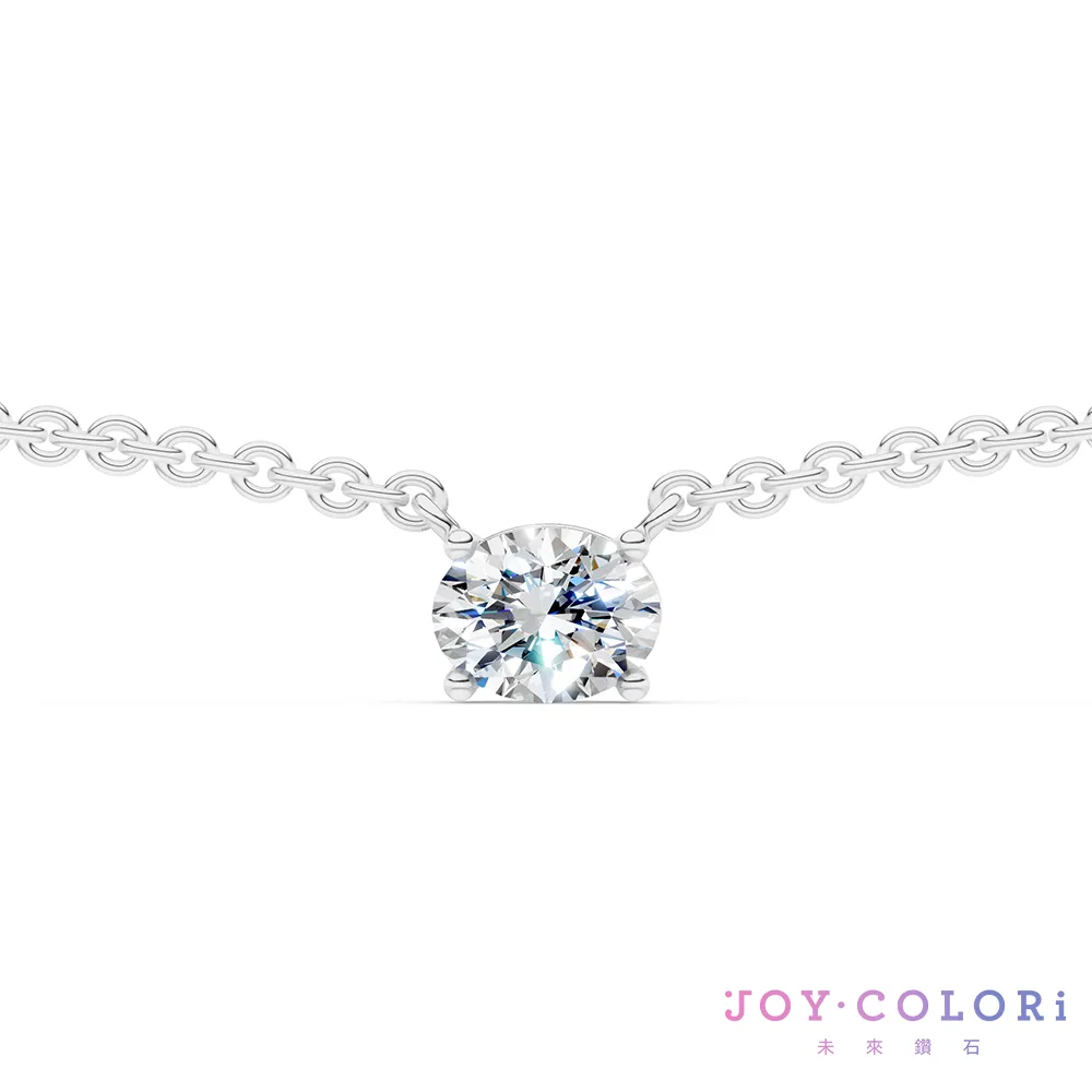【JOY COLORi 未來鑽石】PT950鉑金 18分 橢圓鑽項鍊(培育鑽石 流光 NS8043OBLG)