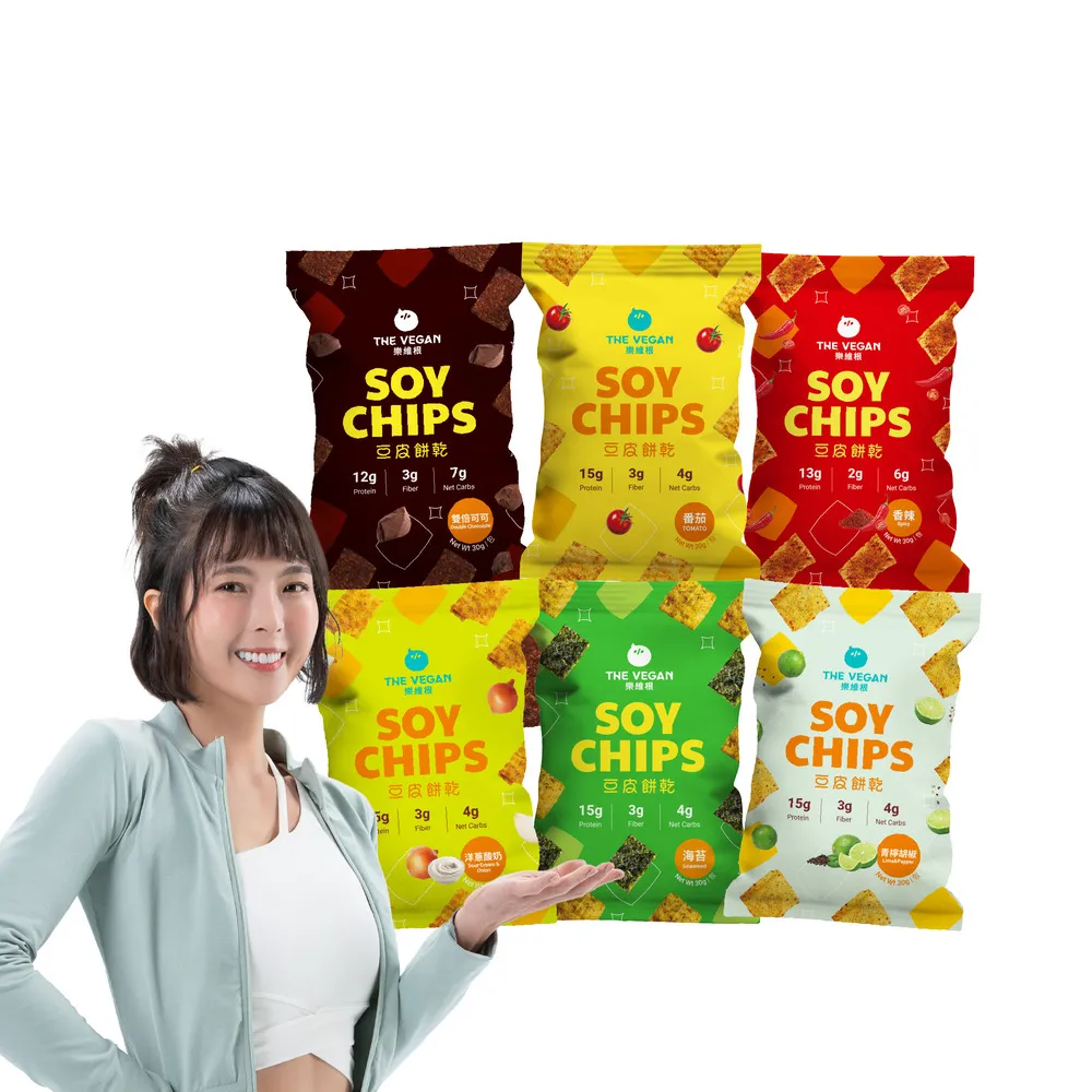 【THE VEGAN 樂維根】(分次配)豆皮餅乾Soy Chips 15包/箱