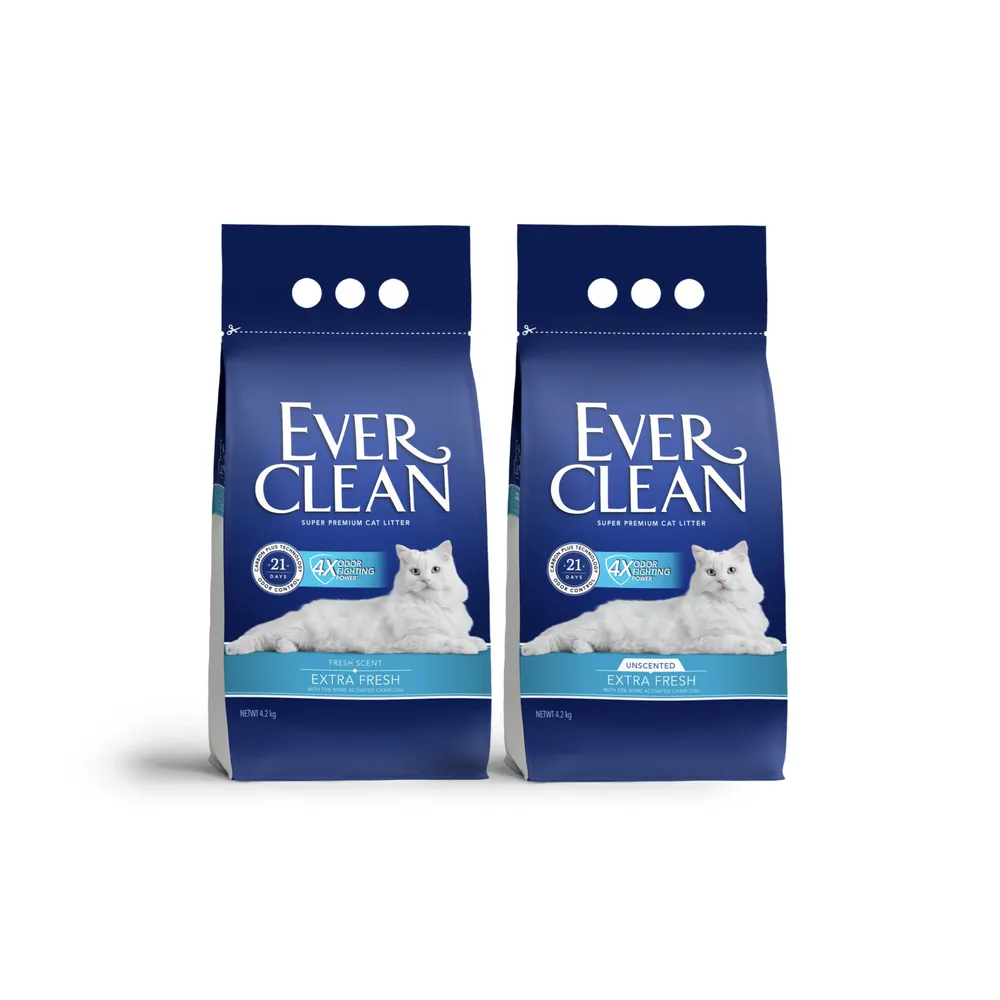 【EverClean 藍鑽】強效結塊貓砂4.2kg 三入組(礦砂)