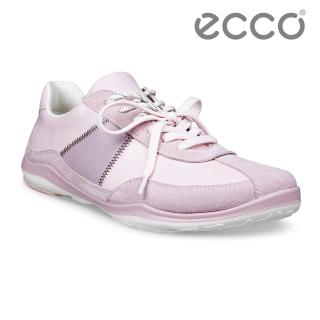 【ecco】Biom Lite TR W 健步戶外麂皮拼接低筒皮革運動鞋 女鞋(淡紫粉/冰紫粉 84011361861)