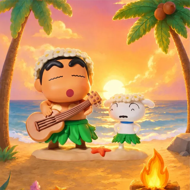 【YENDAR 研達】蠟筆小新海島日記系列盲盒[6入/中盒](夏日元素)