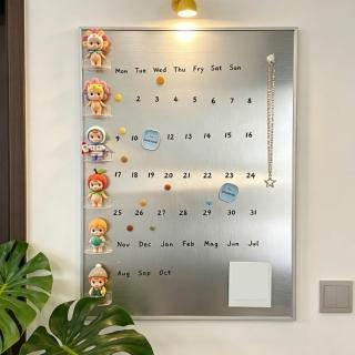 磁吸不鏽鋼展示畫框 鋁合金邊框 牆面留言板 磁吸收納相片公佈板 相片收藏展示框 30*40cm LR