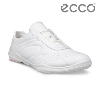 【ecco】Biom Lite TR W 健步輕巧簡約皮革休閒鞋 女鞋(白色 84018301007)
