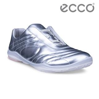【ecco】Biom Lite TR W 健步輕巧簡約皮革休閒鞋 女鞋(銀色 84018361259)