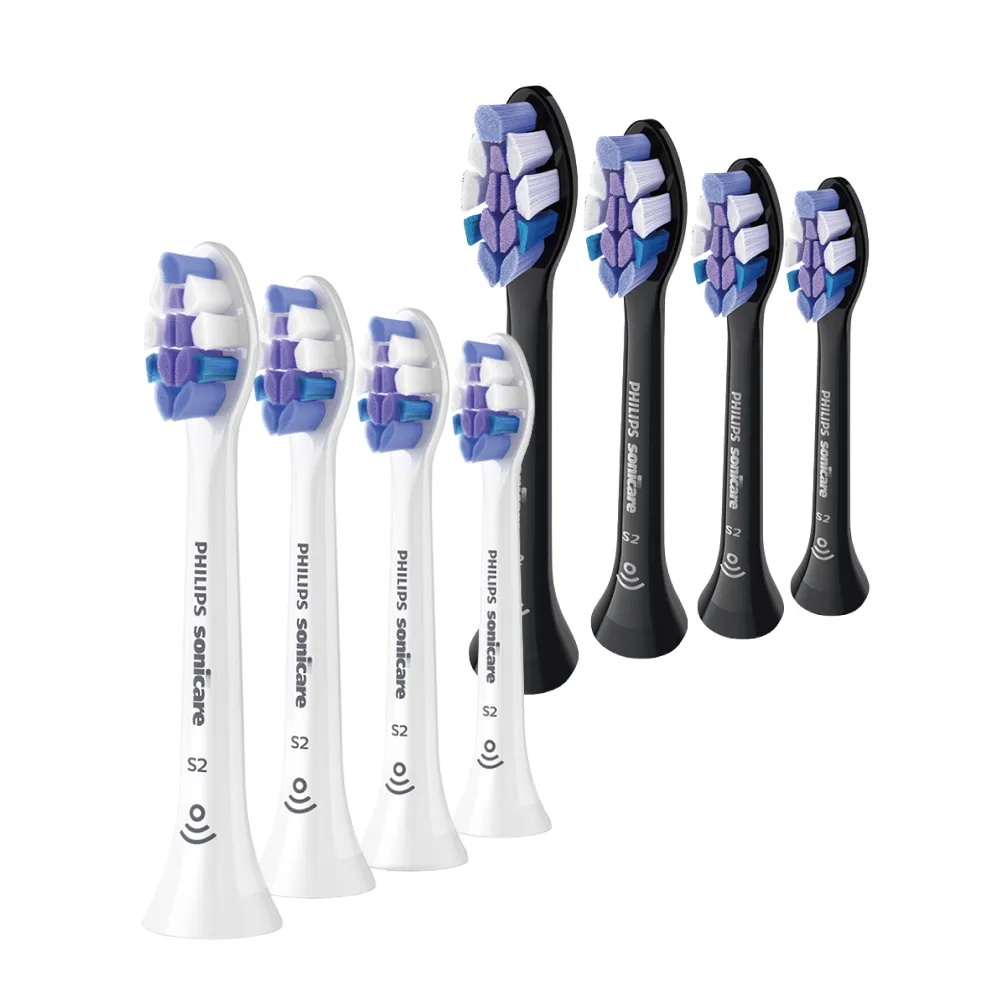 【Philips 飛利浦】HX6054 Sonicare S2智能護敏標準刷頭4入組 (0.1mm極細毛/10倍清潔/官方直營)