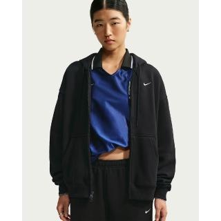 【NIKE 耐吉】連帽外套 女 AS W NK STDO FLC MW OS FZ HDY 運動 休閒 夾克 休閒外套 Fleece 黑 (IM8085001)