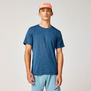 【BROOKS】男短袖上衣 Luxe 短袖上衣 靛藍花灰 (211498414)