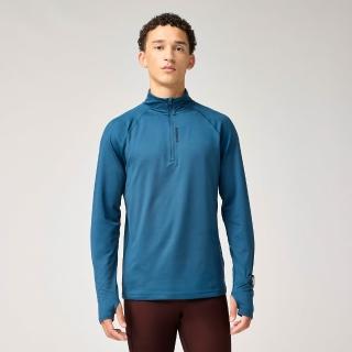 【BROOKS】男長袖上衣 Dash 奔跑1/4拉鏈長袖上衣 3.0 靛藍 (211565457)