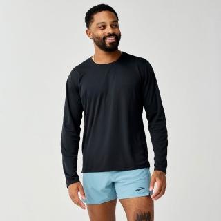 【BROOKS】男長袖上衣 Dash 奔跑長袖上衣 經典黑 (211607001)