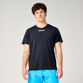 【BROOKS】男短袖上衣 Dash 奔跑涼感短袖上衣 經典黑 (211610001)