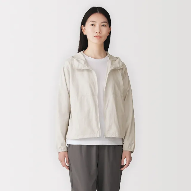 【MUJI 無印良品】女撥水加工可攜式風衣外套(象牙白/灰白/黑色/煙燻粉)