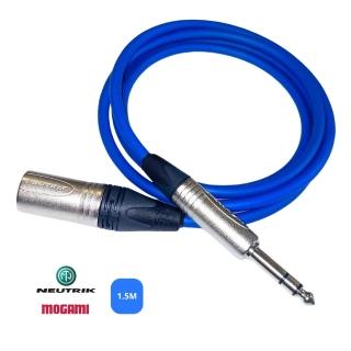Mogami XLR 公頭轉 6.3mm 彩色平衡音源線 混音器 喇叭適用(Mogami 2549 + Neutrik 1.5M)