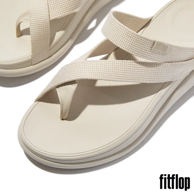 【FitFlop】F-MODE GO 織帶厚底夾腳套趾涼鞋-女(2色)