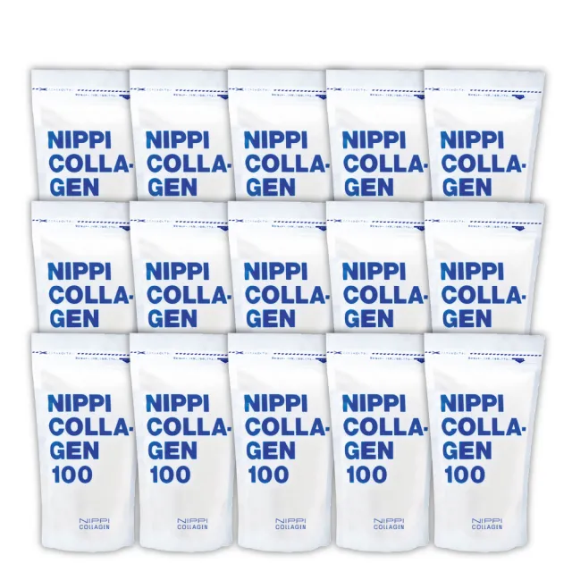 【NIPPI】100% 純膠原蛋白胜110gX15包-5盒組+贈布樂美雙重維C粉2gX60入/2盒