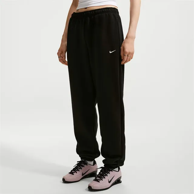 【NIKE 耐吉】As W Nk Stdo Flc Mw Hr Os Cff 長褲 女款 黑色 IM8075-001