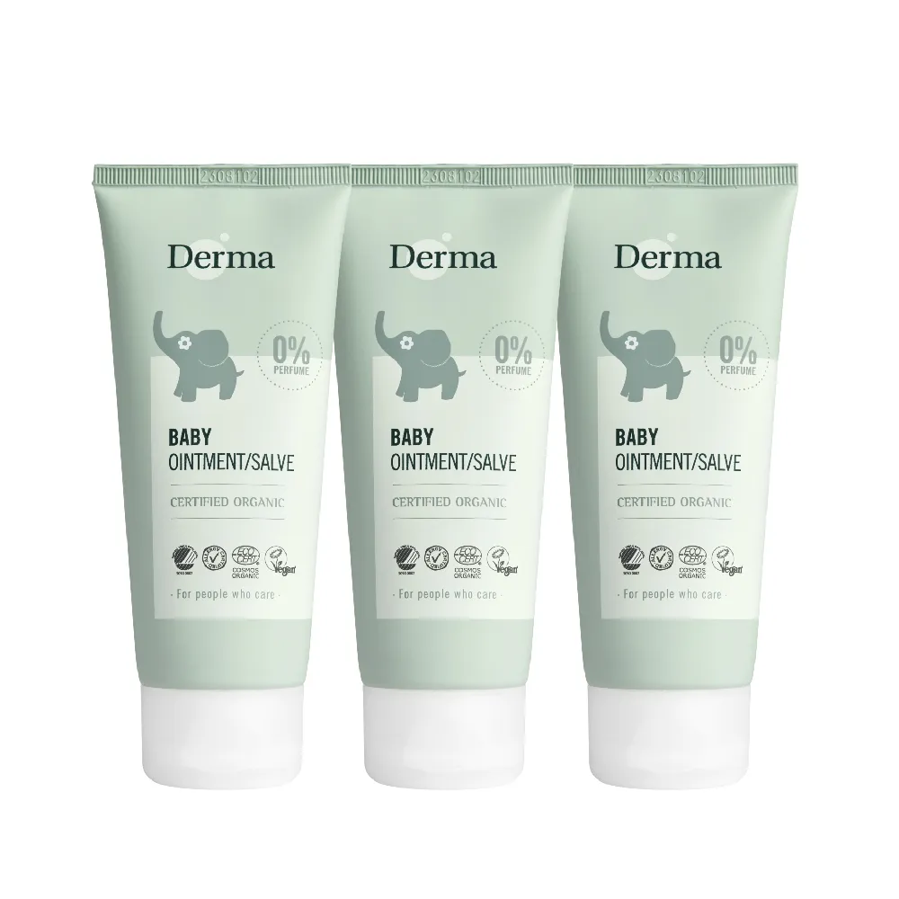 【Derma 丹麥德瑪】寶寶有機舒敏萬用膏 100ml*3入組(屁屁膏、舒緩各種肌膚不適、嘴角不適)