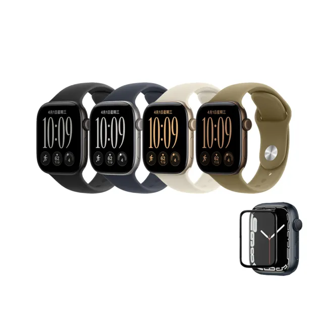 【YOMIX 優迷】Apple Watch Series 3D全屏滿版鋼化螢幕保護貼S10/S11/S12 42mm