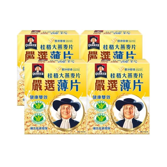 【QUAKER 桂格】嚴選薄片大燕麥片1200g(買2送2共4盒)