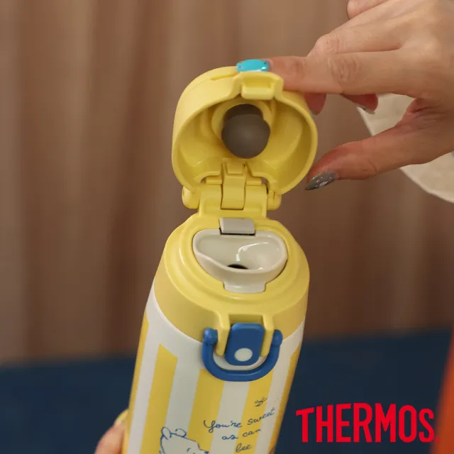 【THERMOS 膳魔師】小熊維尼100週年不鏽鋼可提式真空保溫瓶550ml(JOS-550WP-HDLM)