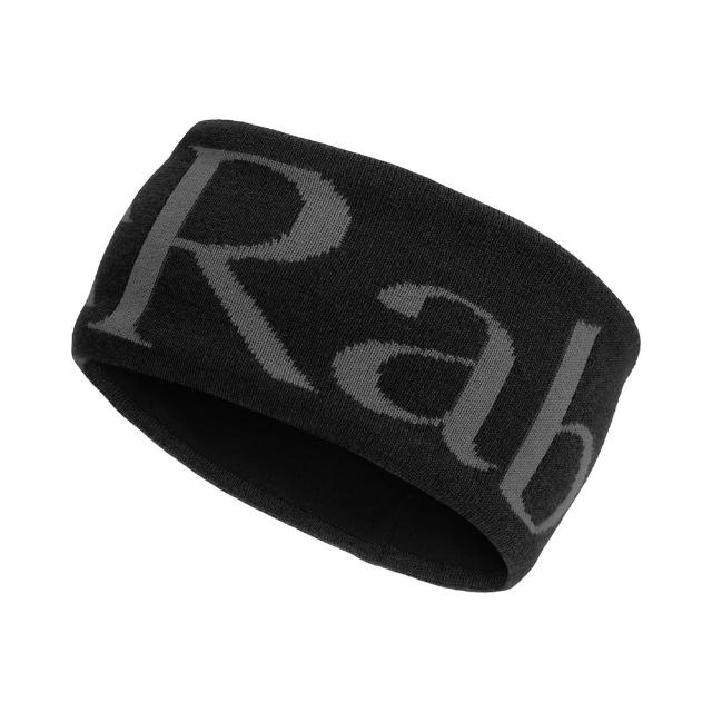 【RAB】Knitted Logo Headband 經典Logo針織頭帶 煤炭黑 #QAB40