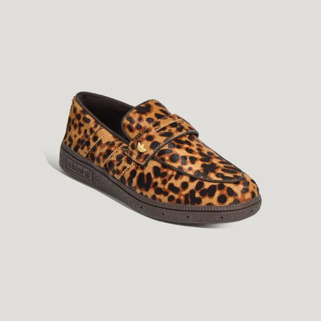 【adidas 愛迪達】休閒鞋 Handball Spezial Loafer W 女鞋 豹紋 樂福鞋 復古 LA8052