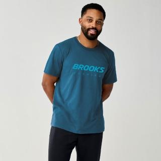 【BROOKS】男短袖上衣 Graphic 短袖上衣 靛藍/電光藍 (211591492)