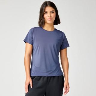 【BROOKS】女短袖上衣 Dash 奔跑短袖上衣 暮夜藍 (221755517)