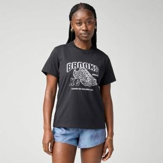 【BROOKS】女短袖上衣 Graphic 短袖上衣 經典黑/XC鞋圖 (221761097)