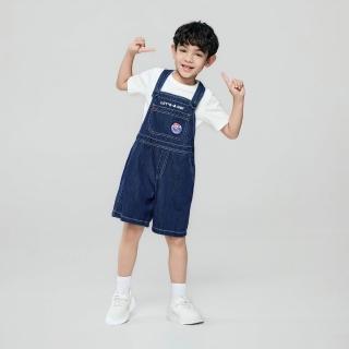 【GIORDANO 佐丹奴】童裝印花吊帶褲 超級瑪利歐銀河電影版系列(80 靛藍)