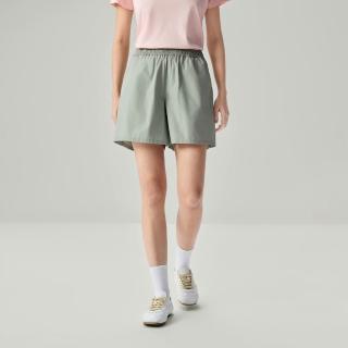 【GIORDANO 佐丹奴】女裝涼感輕盈全棉寬鬆短褲(58 陰影綠)