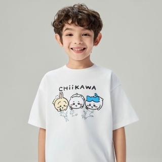 【GIORDANO 佐丹奴】童裝吉伊卡哇印花短袖T恤 CHiiKAWA系列(02 皎白)